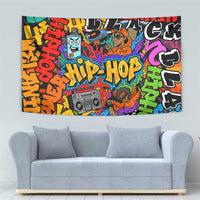 Hip Hop Graffiti Style Tapestry Black Melanin Text and Urban Street Art Design - Wonder Print Shop