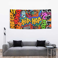Hip Hop Graffiti Style Tapestry Black Melanin Text and Urban Street Art Design - Wonder Print Shop