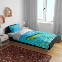 Mahi Mahi  Fishing Customize Name Bedding Set Underwater Blue Background in Tropical Ocean Scene - Wonder Print Shop