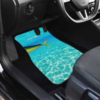 Mahi Mahi Fishing Customize Name Car Mats Underwater Blue Background in Tropical Ocean Scene - Wonder Print Shop