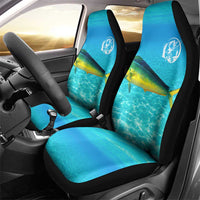 Mahi Mahi  Fishing Customize Name Car Seat Cover Underwater Blue Background in Tropical Ocean Scene - Wonder Print Shop