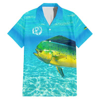 Mahi Mahi  Fishing Customize Name Family Matching Mermaid Dress and Hawaiian Shirt Underwater Blue Background in Tropical Ocean Scene - Wonder Print Shop