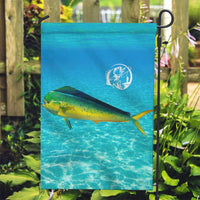 Mahi Mahi  Fishing Customize Name Garden Flag Underwater Blue Background in Tropical Ocean Scene - Wonder Print Shop