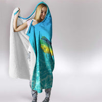Mahi Mahi  Fishing Customize Name Hooded Blanket Underwater Blue Background in Tropical Ocean Scene - Wonder Print Shop