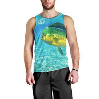 Mahi Mahi  Fishing Customize Name Men Tank Top Underwater Blue Background in Tropical Ocean Scene - Wonder Print Shop