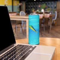 Mahi Mahi  Fishing Customize Name Skinny Tumbler Underwater Blue Background in Tropical Ocean Scene - Wonder Print Shop