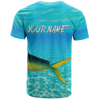 Mahi Mahi  Fishing Customize Name T Shirt Underwater Blue Background in Tropical Ocean Scene - Wonder Print Shop