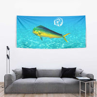 Mahi Mahi  Fishing Customize Name Tapestry Underwater Blue Background in Tropical Ocean Scene - Wonder Print Shop