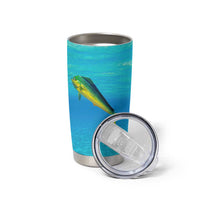Mahi Mahi  Fishing Customize Name Tumbler Cup Underwater Blue Background in Tropical Ocean Scene - Wonder Print Shop