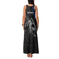 Walleye Fishing Skeleton Personalized Family Matching Tank Maxi Dress and Hawaiian Shirt Grunge American Flag and Realistic Fish Graphic - Wonder Print Shop