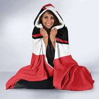 Bass Fishing Personalized Hooded Blanket Bold Red and Black Lightning Pattern and Honeycomb Background - Wonder Print Shop