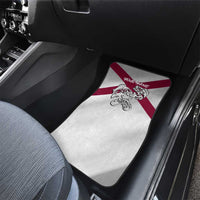 Florida State Flag Fishing Car Mats Hook and Fish Sketch Graphic in Red and White Design - Wonder Print Shop