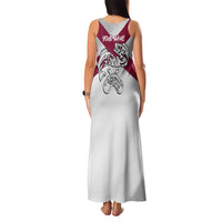 Florida State Flag Fishing Family Matching Tank Maxi Dress and Hawaiian Shirt Hook and Fish Sketch Graphic in Red and White Design - Wonder Print Shop