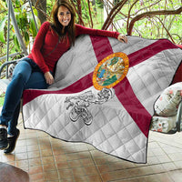 Florida State Flag Fishing Quilt Hook and Fish Sketch Graphic in Red and White Design - Wonder Print Shop