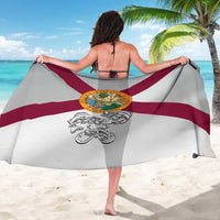 Florida State Flag Fishing Sarong Hook and Fish Sketch Graphic in Red and White Design - Wonder Print Shop
