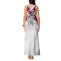 Florida State Flag Fishing Tank Maxi Dress Hook and Fish Sketch Graphic in Red and White Design - Wonder Print Shop