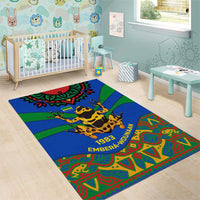 Indigenous Regions of Panama Embera-Wounaan Area Rug Frog Graphic and Indigenous Pattern Guardians of the Forest - Wonder Print Shop