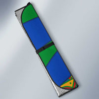 Indigenous Regions of Panama Embera-Wounaan Auto Sun Shade Frog Graphic and Indigenous Pattern Guardians of the Forest - Wonder Print Shop