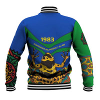 Indigenous Regions of Panama Embera-Wounaan Baseball Jacket Frog Graphic and Indigenous Pattern Guardians of the Forest - Wonder Print Shop