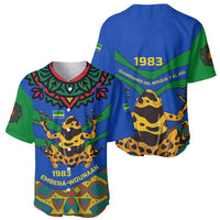 Indigenous Regions of Panama Embera-Wounaan Baseball Jersey Frog Graphic and Indigenous Pattern Guardians of the Forest - Wonder Print Shop