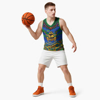 Indigenous Regions of Panama Embera-Wounaan Basketball Jersey Frog Graphic and Indigenous Pattern Guardians of the Forest - Wonder Print Shop