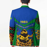 Indigenous Regions of Panama Embera-Wounaan Blazer Frog Graphic and Indigenous Pattern Guardians of the Forest - Wonder Print Shop