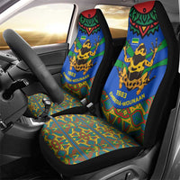 Indigenous Regions of Panama Embera-Wounaan Car Seat Cover Frog Graphic and Indigenous Pattern Guardians of the Forest - Wonder Print Shop