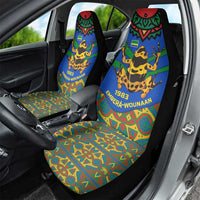 Indigenous Regions of Panama Embera-Wounaan Car Seat Cover Frog Graphic and Indigenous Pattern Guardians of the Forest - Wonder Print Shop