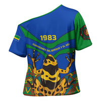 Indigenous Regions of Panama Embera-Wounaan Cross Shoulder Shirt Frog Graphic and Indigenous Pattern Guardians of the Forest - Wonder Print Shop