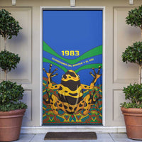 Indigenous Regions of Panama Embera-Wounaan Door Cover Frog Graphic and Indigenous Pattern Guardians of the Forest - Wonder Print Shop