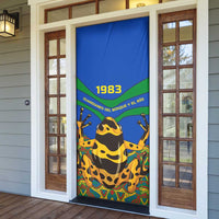 Indigenous Regions of Panama Embera-Wounaan Door Cover Frog Graphic and Indigenous Pattern Guardians of the Forest - Wonder Print Shop