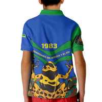 Indigenous Regions of Panama Embera-Wounaan Kid Polo Shirt Frog Graphic and Indigenous Pattern Guardians of the Forest - Wonder Print Shop