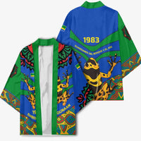 Indigenous Regions of Panama Embera-Wounaan Kimono Frog Graphic and Indigenous Pattern Guardians of the Forest - Wonder Print Shop