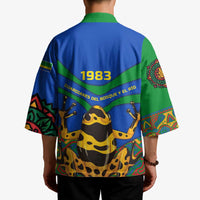 Indigenous Regions of Panama Embera-Wounaan Kimono Frog Graphic and Indigenous Pattern Guardians of the Forest - Wonder Print Shop