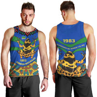 Indigenous Regions of Panama Embera-Wounaan Men Tank Top Frog Graphic and Indigenous Pattern Guardians of the Forest - Wonder Print Shop