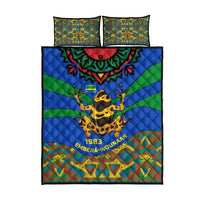 Indigenous Regions of Panama Embera-Wounaan Quilt Bed Set Frog Graphic and Indigenous Pattern Guardians of the Forest - Wonder Print Shop