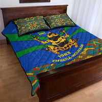 Indigenous Regions of Panama Embera-Wounaan Quilt Bed Set Frog Graphic and Indigenous Pattern Guardians of the Forest - Wonder Print Shop