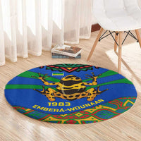 Indigenous Regions of Panama Embera-Wounaan Round Carpet Frog Graphic and Indigenous Pattern Guardians of the Forest - Wonder Print Shop