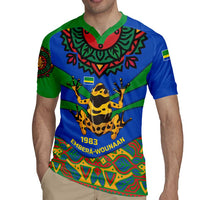 Indigenous Regions of Panama Embera-Wounaan Rugby Jersey Frog Graphic and Indigenous Pattern Guardians of the Forest - Wonder Print Shop
