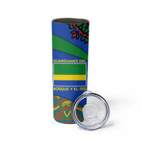 Indigenous Regions of Panama Embera-Wounaan Skinny Tumbler Frog Graphic and Indigenous Pattern Guardians of the Forest - Wonder Print Shop