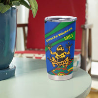 Indigenous Regions of Panama Embera-Wounaan Tumbler Cup Frog Graphic and Indigenous Pattern Guardians of the Forest - Wonder Print Shop