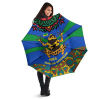 Indigenous Regions of Panama Embera-Wounaan Umbrella Frog Graphic and Indigenous Pattern Guardians of the Forest - Wonder Print Shop