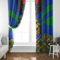Indigenous Regions of Panama Embera-Wounaan Window Curtain Frog Graphic and Indigenous Pattern Guardians of the Forest - Wonder Print Shop
