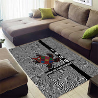 Indigenous Regions of Panama Guna de Madungandí Area Rug with Colorful Turtle and Black White Geometric Pattern - Wonder Print Shop