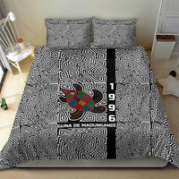 Indigenous Regions of Panama Guna de Madungandí Bedding Set with Colorful Turtle and Black White Geometric Pattern - Wonder Print Shop