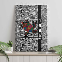 Indigenous Regions of Panama Guna de Madungandí Canvas Wall Art with Colorful Turtle and Black White Geometric Pattern - Wonder Print Shop