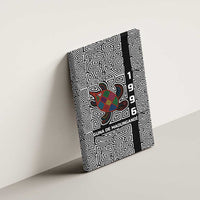 Indigenous Regions of Panama Guna de Madungandí Canvas Wall Art with Colorful Turtle and Black White Geometric Pattern - Wonder Print Shop