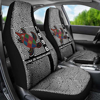 Indigenous Regions of Panama Guna de Madungandí Car Seat Cover with Colorful Turtle and Black White Geometric Pattern - Wonder Print Shop