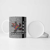 Indigenous Regions of Panama Guna de Madungandí Ceramic Mug with Colorful Turtle and Black White Geometric Pattern - Wonder Print Shop