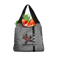 Indigenous Regions of Panama Guna de Madungandí Grocery Bag with Colorful Turtle and Black White Geometric Pattern - Wonder Print Shop